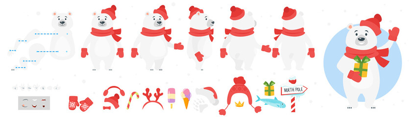 polar bear character for animation