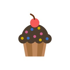 Cupcake icon, Illustration Isolated On White