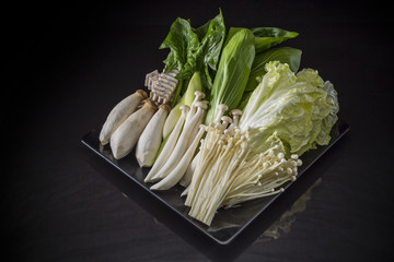 Fresh Vegetables, Japanese Shabu Shabu raw vegetable, Sukiyaki vegetable set