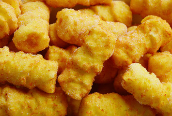 Frozen Cylindrical potato croquettes or German name is Kroketten.