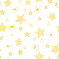 Seamless star pattern. Vector Christmas elegant background.