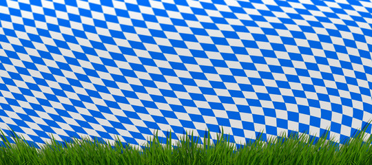 Oktoberfest, Gras Bayern Muster, 