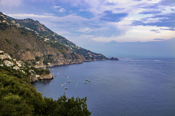 Fototapeta na wymiar Amalfi coast and Positano