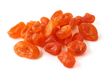 Dried orange kumquat isolated on white background.