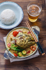 Curry fish head, Traditional singaporean cuisine