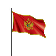 montenegro flag, vector illustration on a white background