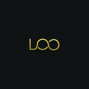 Modern creative elegant LCO black and golden color initial based letter icon logo