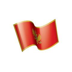 montenegro flag, vector illustration on a white background