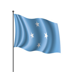 Federated States Micronesia flag, vector illustration on a white background