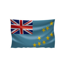 Tuvalu flag, vector illustration on a white background