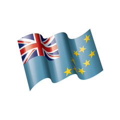 Tuvalu flag, vector illustration on a white background