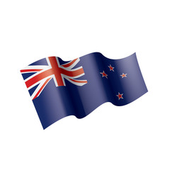 New Zealand flag, vector illustration on a white background