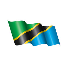 Tanzania flag, vector illustration on a white background