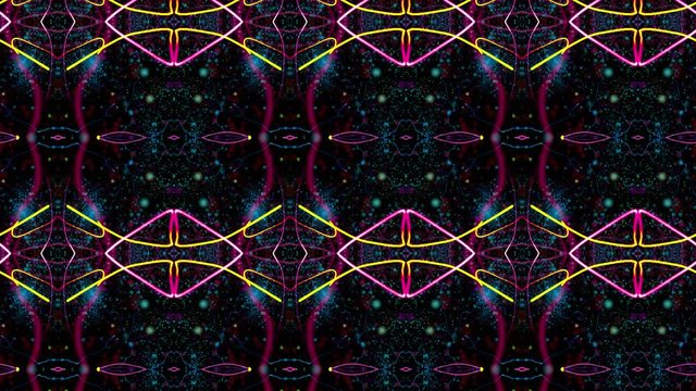 A tileable kaleidoscope of abstract forms (Loop).