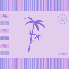 Naklejka premium bamboo vector icon