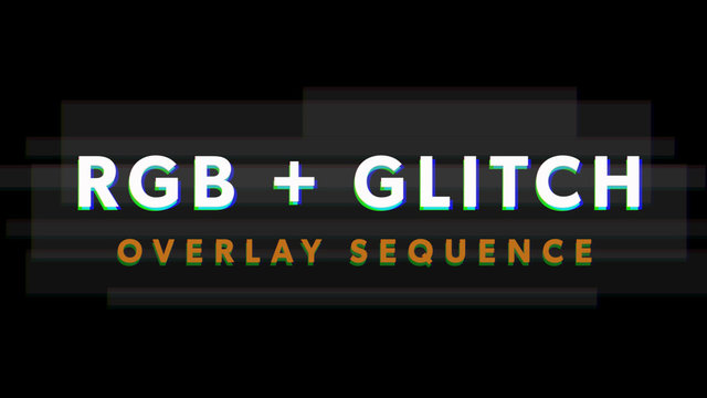 RGB Split Glitch Overlay Titles