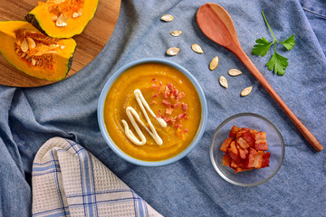 Pumpkin soup bowl