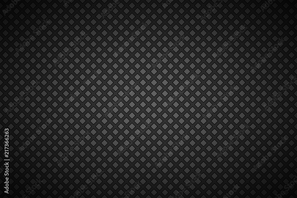 Wall mural black and grey abstract background with outline of squares, simple vector illustration