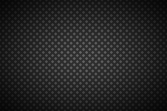 Black and grey abstract background with outline of squares, simple vector illustration