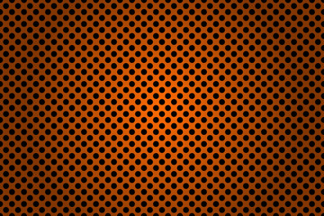 Perforated black and orange metallic background, abstract background vector illustration