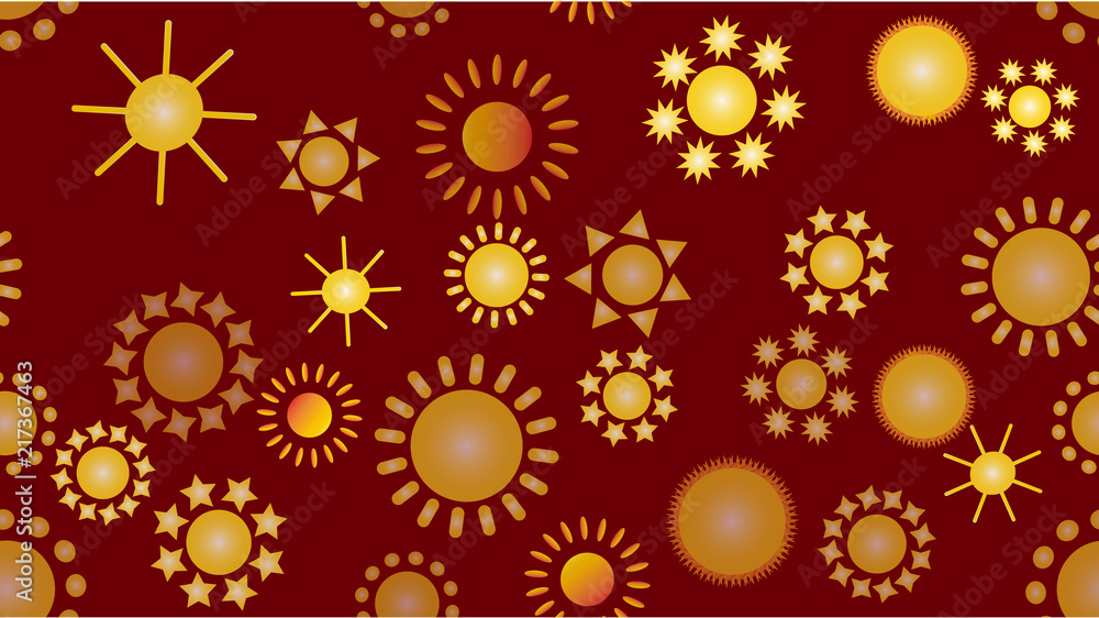 Poster the texture of the pattern is seamless from a multitude of warm bright cheerful variegated beautiful
