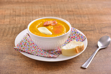 Pumpkin soup bowl