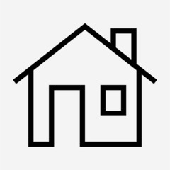 Outline house pixel perfect vector icon