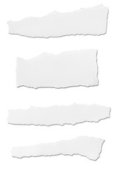 white paper ripped message torn
