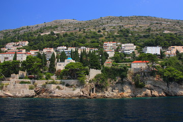 Fototapeta na wymiar Croatia - Dubrovnik seen from the sea.