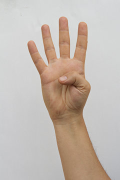 Hand symbol of Rabia aka Turkish Party Akp's symbol