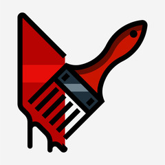 Flat painter pixel perfect vector icon