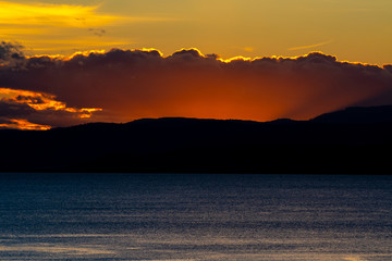 Sunset over Tasmania