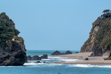 Fototapeta na wymiar Private New Zealand beach