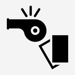 Glyph referee pixel perfect vector icon