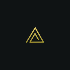 Creative modern elegant AC or CA black and gold color initial based letter icon logo.