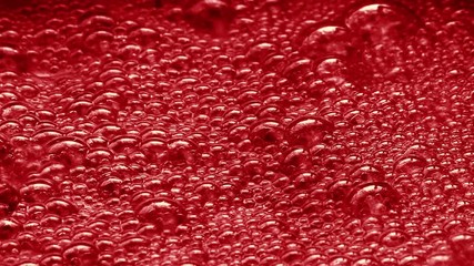 Bubbling Red Soda Drink Closeup