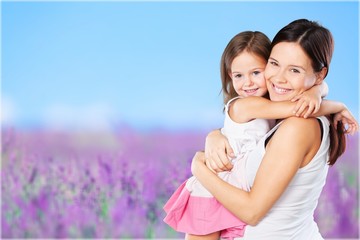 Happy Mother and daughter hugging