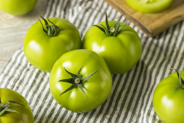 Raw Green Organic Tomatoes