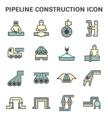 Pipeline construction icon