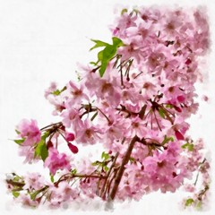 Acrylic painting on canvas art poster in floral motif. Modern style fashion artwork. Contemporary digital big size print in high resolution. Surreal flower in bright design. Graphic fantasy drawing.