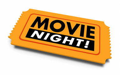 Movie Night Entertainment Ticket Date Going Out 3d Illustration