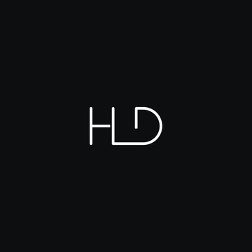 Creative unique modern HLD black and white color initial based icon logo.
