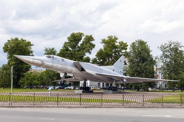 KAZAN, RUSSIA, JUNE 05, 2018: The plane-monument TU-22M3.