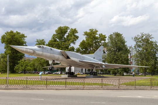 KAZAN, RUSSIA, JUNE 05, 2018: The plane-monument TU-22M3.
