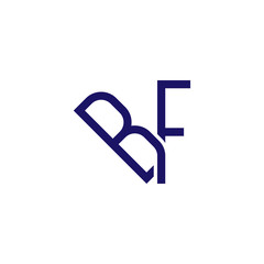BF Initial Letter Linked logo icon vector
