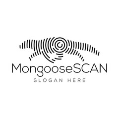 Mongoose Scan Technology Logo vector Element. Animal Technology Logo Template