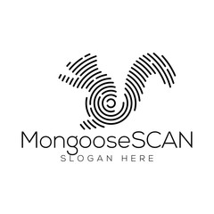 Mongoose Scan Technology Logo vector Element. Animal Technology Logo Template