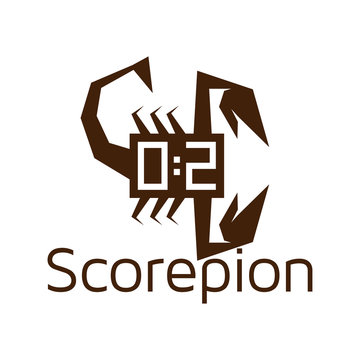 Score with scorpion logo icon vector