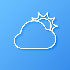 Icon weather sun and cloud