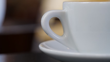 close up of latte foam with depth of field. 